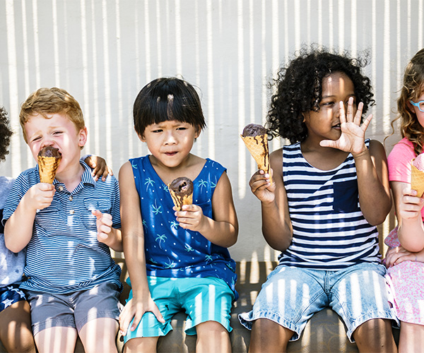 Kids Eating Ice Cream